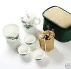 10 Piece Tea Set Teapot+Sharing Mug+6 Small Tea Cup+Cup Bag+Zipped Travel Case