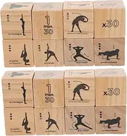 Kisangel 4 Set Wooden Exercise Dice Workout Gaming Dice for Parties Home Sports Recreation Attractive Design for Engaging Activities