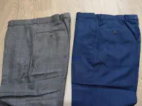在飛比找Yahoo!奇摩拍賣優惠-零碼出清 GAUDI HOMME 西裝褲 深藍色 格紋 鐵灰