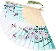 GRIRIW Foldable Hand Fans Chinese Style Bamboo Fan Wedding Handheld Decorative