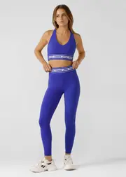 [Lorna Jane] Qualify No Chafe Full Length Leggings in Blue, Size - Large L Magnetic Blue