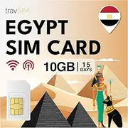 travSIM Egypt SIM Card | 10GB Mobile Data | Hotspot Available | Plan on SIM Card for Egypt is Valid for 15 Days