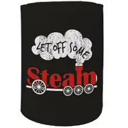 Alcohol Stubby Holder - Let Off Steam Train - Funny Novelty Birthday Gift Joke Beer Can Bottle