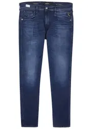 Replay Anbass Hyperflex Slim-leg Jeans - Dark Blue - W30 W30