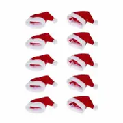 10pcs Mini Santa Hat Wine Bottles Cover Home Christmas Decor