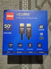 RCA Digital Plus DH50HHE 50ft 4K HDMI Cable, 48 bit, Ultra HD, New!