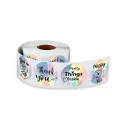 500pcs Thank You for My Small Business Stickers Paper Thank You Label Sticker Rainbow Silver Roll Adhesive Shipping Mail Labels