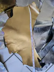 REAL CALF COW LEATHER METALLIC GOLD SILVER SCRAPS BULK BIG OFFCUTS CRAFT HOBBIES