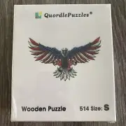 New Quordle Puzzles American Flag Eagle #514 Small, Wooden Pieces