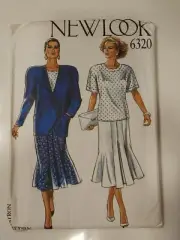 Vintage New Look 6320 Misses Sz 6-16 Dress Two Styles Sewing Pattern UNCUT