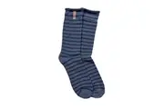 Womens Explorer Lightweight Cotton Crew Ladies Socks Blue Stripes
