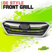 Factory Style Mesh Grille Shell w/Badge Slot for Subaru Legacy 18-19 Silver (for: Subaru)