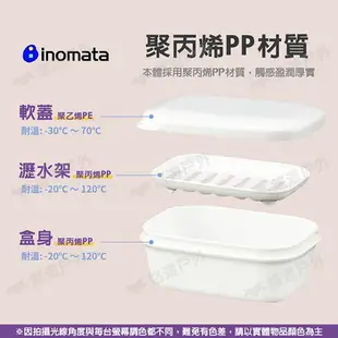 【inomata】攜帶式肥皂盒 方型 日本製 瀝水隔層 肥皂盒 香皂盒 柔軟盒蓋 小巧便攜 露營 悠遊戶外