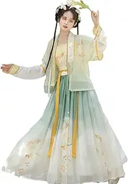 [IDZNFNFX] Women's Chinese Hanfu Dress Song Dynasty Costume for Stage Show Performances Cosplay