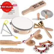 Wooden Kids Music Set Montessori Percussion Instruments Toddlers Children Musica