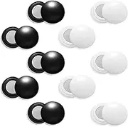 XIHIRCD 10 Pairs Magnetic Race Bib Clips, Marathon Race Number Holder Running Bib Buckles Fixing System Magnets Racing Bib Fixing Clips Running Gear for Field Triathlon Run Cycling (White, Black)