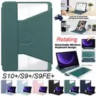 For Samsung Galaxy Tab S10+ S9+ S9 FE+ 12.4 Bluetooth Keyboard Flip Leather Case