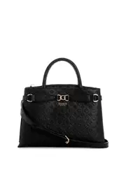 GUESS Black Logo Arlena Girlfriend Satchel Bag