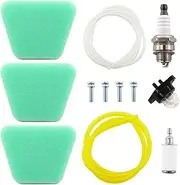 HURI Primer Bulb Fuel Hose Line Filter Spark Plug Kit for Husqvarna Craftsman McCulloch Chainsaw Trimmer Blower Air Filter AU Shipping