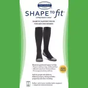 Diabetic Sock Unisex 15-20mmHg Black - SMALL