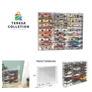 Hot Clear Acrylic Display Case for 1:24 Scale Diecast Toy Model Cars Wheels S...
