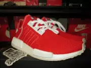 NEW ADIDAS NMD _R1 RUNNER WHITE ACTIVE RED ECRU TINT MESH BD7897 SZ 9.5 MENS