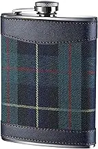 Brand New Hip Flask 8oz Stainless Steel Tartan Green Pocket Flask Best Man Groom Gift