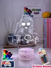 TAYLOR SWIFT ERA TOUR Personalised 3D LED Night Light Colour Changing Room Lamp