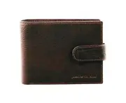 Pierre Cardin Rustic Leather Men's Wallet in Chestnut in Chestnut