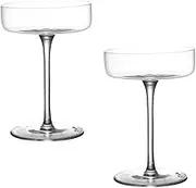Cabilock 2Pcs Creative Crystal Goblets Stylish Seamless Design Wine Glasses Food Grade Safety for Home Bars and Parties Lightweight and Non Skid for Cocktails