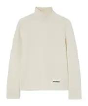 high-neck textured top L porcelain