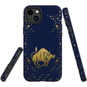 For iPhone 14 Plus Case Tough Protective Cover, Taurus Drawing