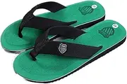 [LUCBEI] Sandals Men Summer Flip Flops Beach Sandals Anti-Slip Casual Flat Shoes Slippers Flat Slides Shoes House Slippers Easy for Putting on or Taking Off (Color : Green, Size : 41)