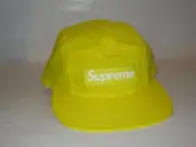 SUPREME New York Raised Logo Patch Camp Cap YELLOW Hat Small/Medium NEW S/S 2018