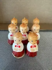 Vintage Caroler Choir Girls Candle Christmas Set Of 8. Dwk