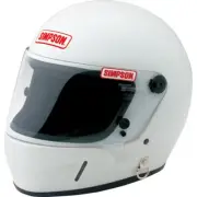 Simpson Racing 2130001 Voyager Series Memorabilia Autograph Helmet White