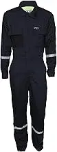 Summit Breeze Flame Resistant FR Coveralls, 7 oz Cotton, Work Coveralls, Navy, 44 Tall