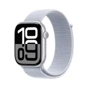 Apple Watch Series 10 46mm Silver Aluminium Case GPS Sport Loop [Blue Cloud]