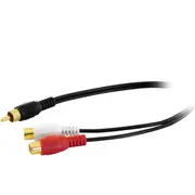 PRO2 LA3086 5M RCA To 2Xrca Socket Lead RCA Plug To 2Xrca Socket 5M 1X RCA Plug To 2X RCA Sockets