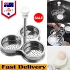 3 Grid Stainless Steel Egg Poacher Poaching Pan Steamer Eggs Boiler Cooking MoDS