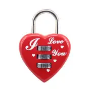3PCS Heart Shaped 3 Digit Travel Luggage Padlock Resettable Combination Lock for School Gym&Sports Locker Luggage Suitcase Baggage Locks