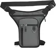 Motor Pannier Bag Men Drop Leg Bag Waist Bag for Men Fanny Pack Phone Purse Motorcycle Riding Shoulder Cross Bags Motor Handlebar Bag(Gray)