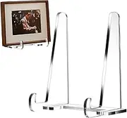Acrylic Picture Stand - Clear Acrylic Display Holder, Modern Photo Stand For Tabletop | Transparent Easel Frame Stand, Decorative Art Plate Rack, Durable Display Stand For Home, Office, School Desk Us