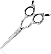 HASHIMOTO Small dog scissors with rounded tips, 5.0 inches, straight blade with micro serration, designed for trimming around the eyes, ears, nose and paws.
