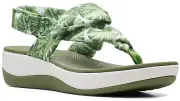 Clarks Cloudsteppers Women's Arla Nicole Sandals White / Green 10 Wide