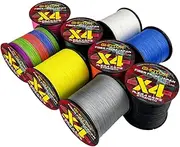 LLEIIshen Superpower X8 X4 Braided Fishing Line 10-78LB 100% PE Multifilament Braid Lines for Lake River Fishing 100m/1380