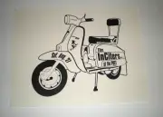 Poster / FLYER / HANDBILL the inciters at the poet ska scooter vespa punk