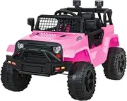 Rigo Kids Electric Ride On Car Jeep Toy Cars Remote 12V Pink