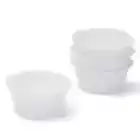 Rubbermaid DuraLite Glass Bakeware Ramekin Bowl White Set 1 Cup 4-Pack New