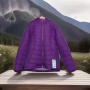 DSG Girls Puffer Jacket Winter Insulated Grape Candy Coat - Size XL NWT $60